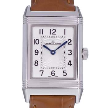 Montre d'occasion JAEGER LECOULTRE Reverso Classique Monoface mixte mécanique bracelet cuir cresus