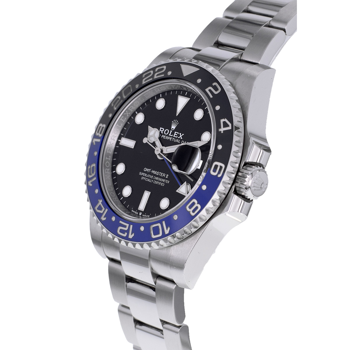 Montre d'occasion ROLEX GMT-Master II Céramique Batman homme mouvement automatique certifié (cosc) bracelet acier - vue D2