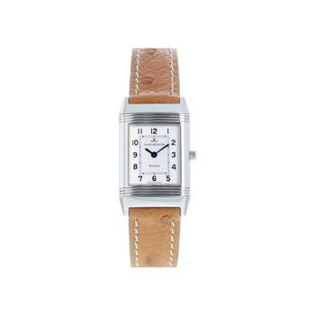 Montre d'occasion JAEGER LECOULTRE Reverso Quartz mixte quartz bracelet cuir d'origine