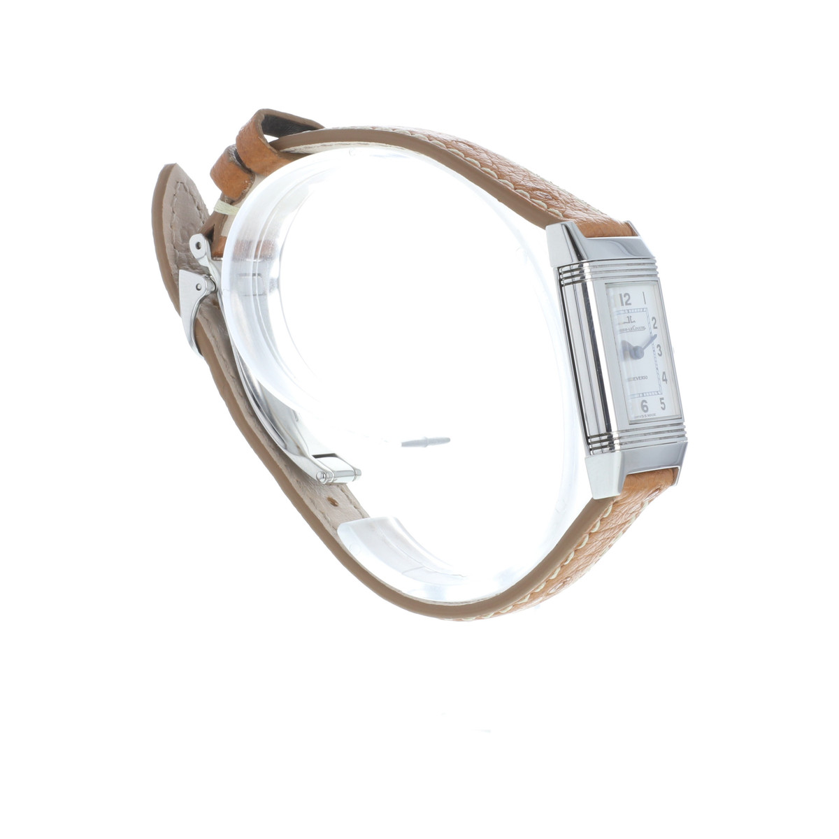 Montre d'occasion JAEGER LECOULTRE Reverso Quartz mixte quartz bracelet cuir d'origine - vue 2