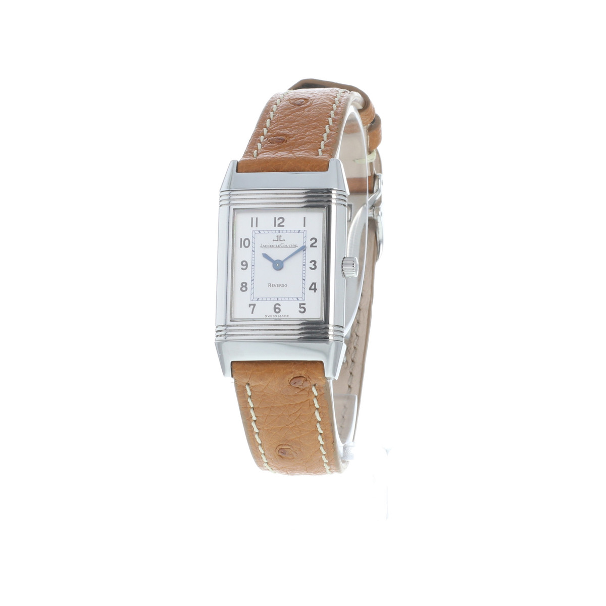 Montre d'occasion JAEGER LECOULTRE Reverso Quartz mixte quartz bracelet cuir d'origine - vue 4