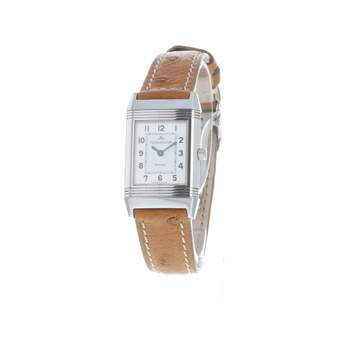 Montre d'occasion JAEGER LECOULTRE Reverso Quartz mixte quartz bracelet cuir d'origine