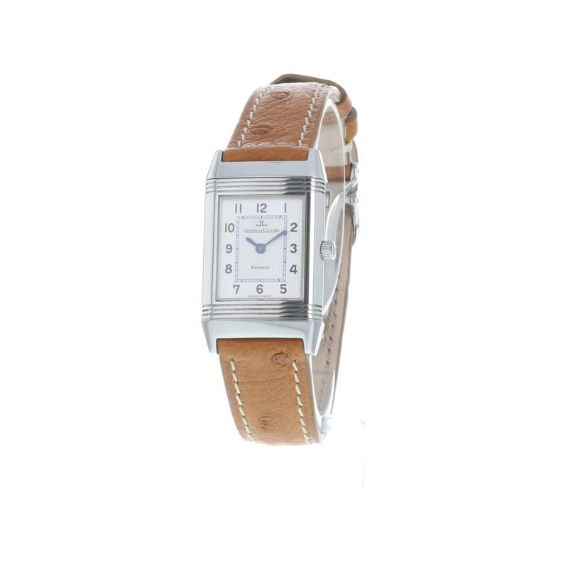 Montre d'occasion JAEGER LECOULTRE Reverso Quartz mixte quartz bracelet cuir d'origine - vue 4