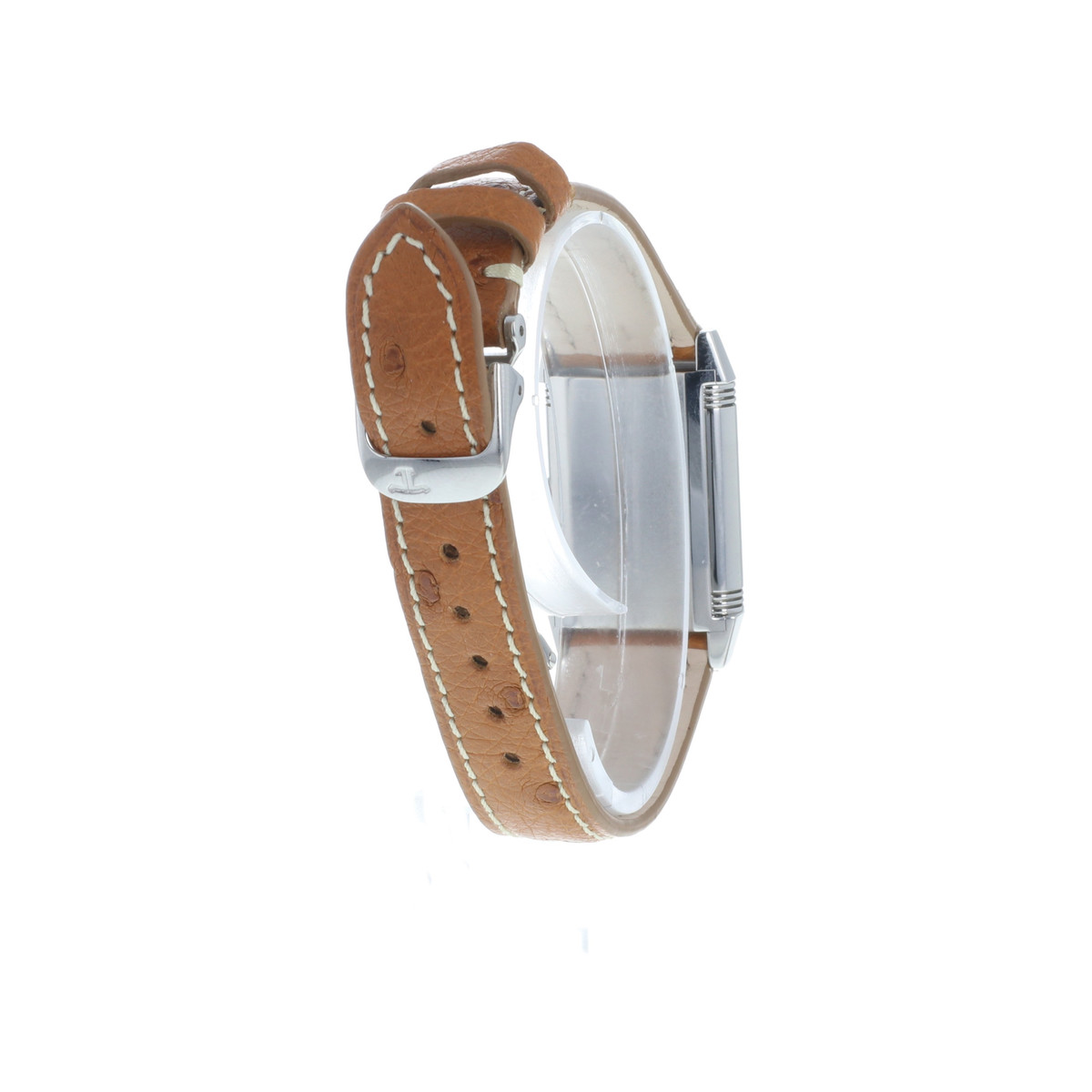 Montre d'occasion JAEGER LECOULTRE Reverso Quartz mixte quartz bracelet cuir d'origine - vue D4
