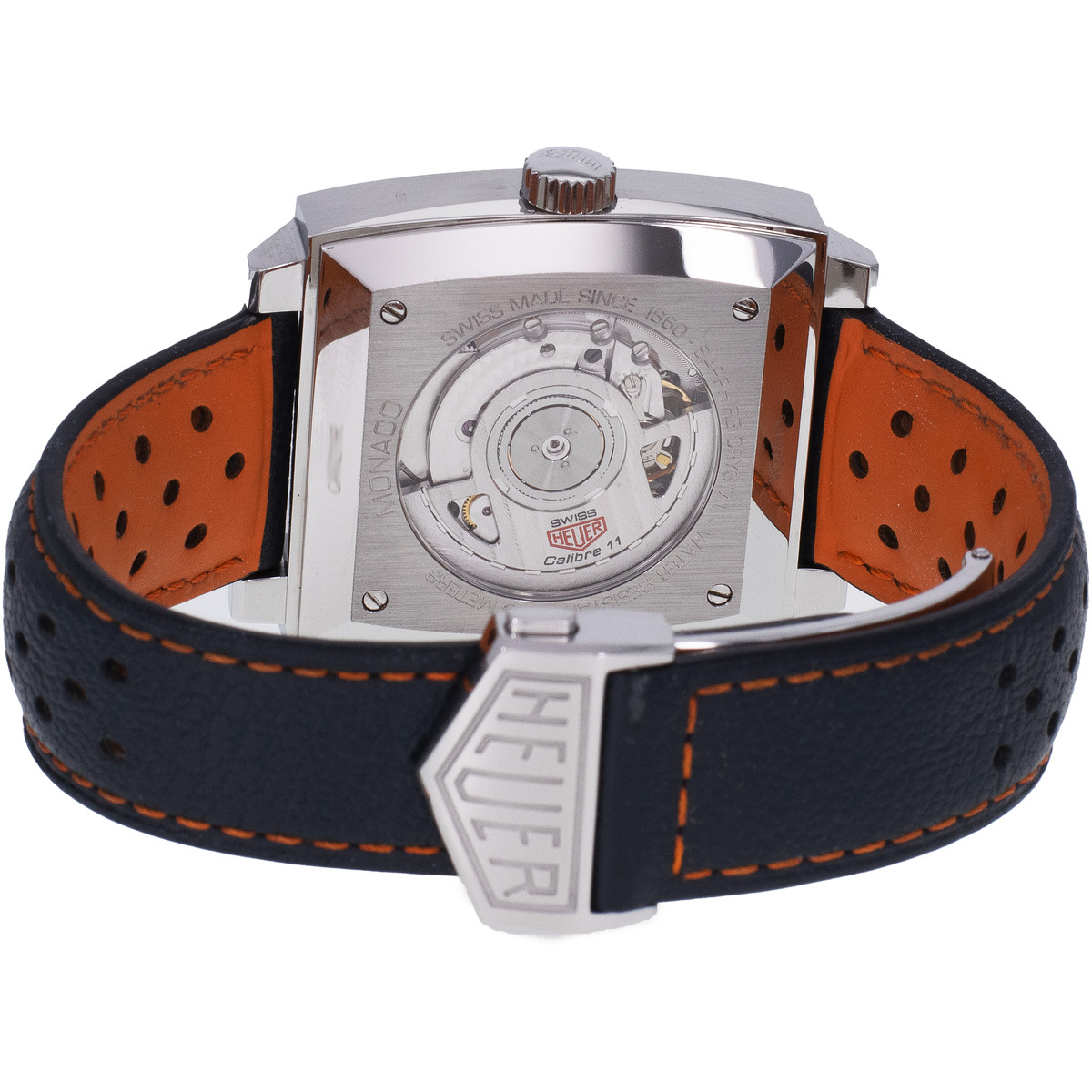 Montre d'occasion TAG HEUER Monaco Gulf homme automatique bracelet cuir d'origine - vue 3