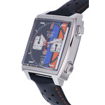 Montre d'occasion TAG HEUER Monaco Gulf homme automatique bracelet cuir d'origine - vue D2