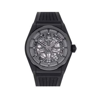 Montre d'occasion ZENITH Defy Classic Skeleton homme automatique bracelet caoutchouc