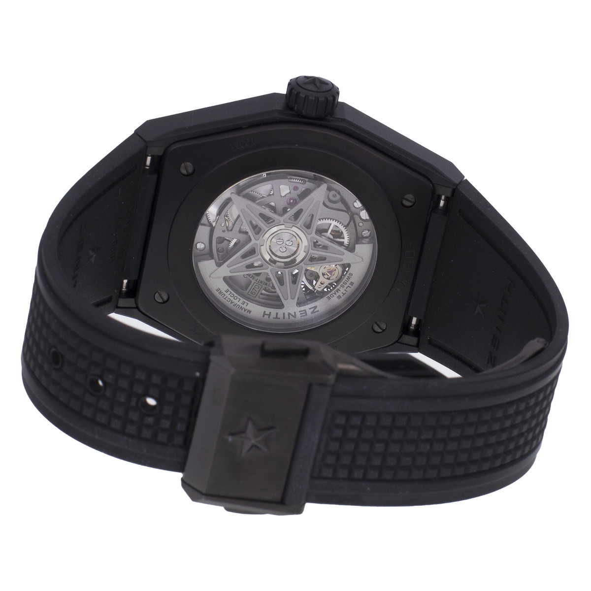 Montre d'occasion ZENITH Defy Classic Skeleton homme automatique bracelet caoutchouc - vue 3