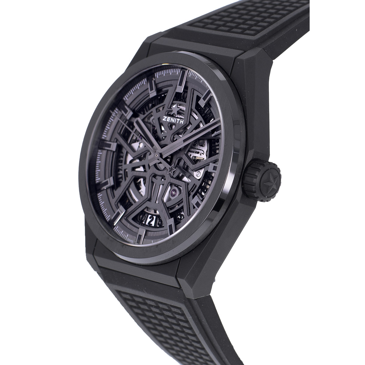 Montre d'occasion ZENITH Defy Classic Skeleton homme automatique bracelet caoutchouc - vue D2