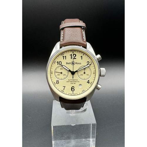 Montre d'occasion BELL & ROSS Vintage 126 homme automatique bracelet cuir