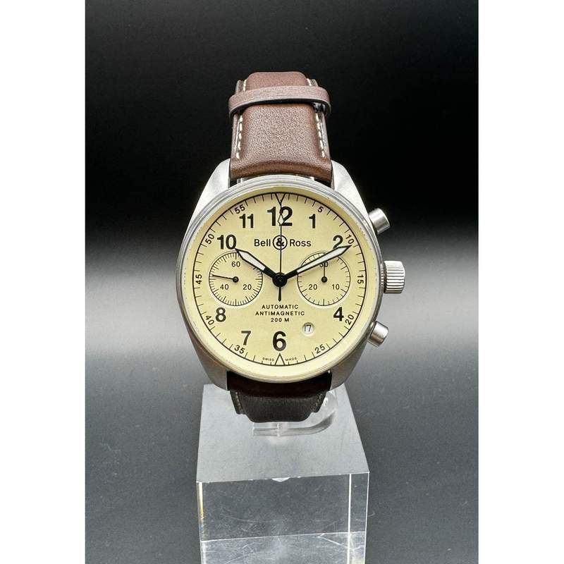 Montre d'occasion BELL & ROSS Vintage 126 homme automatique bracelet cuir - vue 1