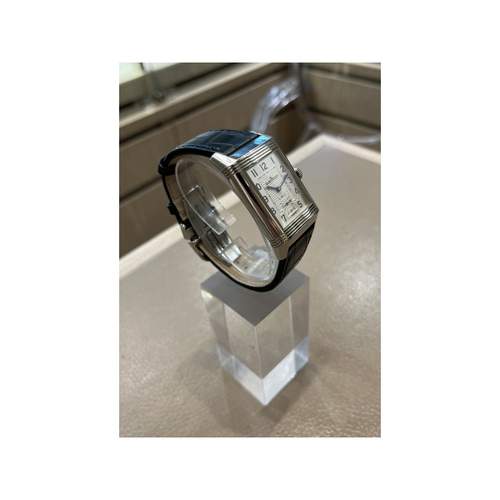 Montre d'occasion JAEGER LECOULTRE Reverso Duoface homme mécanique bracelet cuir d'origine