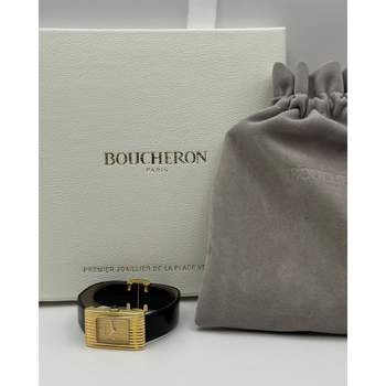 Montre d'occasion BOUCHERON Reflet homme quartz bracelet cuir d'origine