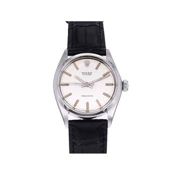 Montre d'occasion ROLEX Oyster Precision homme mécanique bracelet cuir