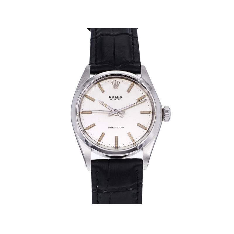 Montre d'occasion ROLEX Oyster Precision homme mécanique bracelet cuir - vue 1
