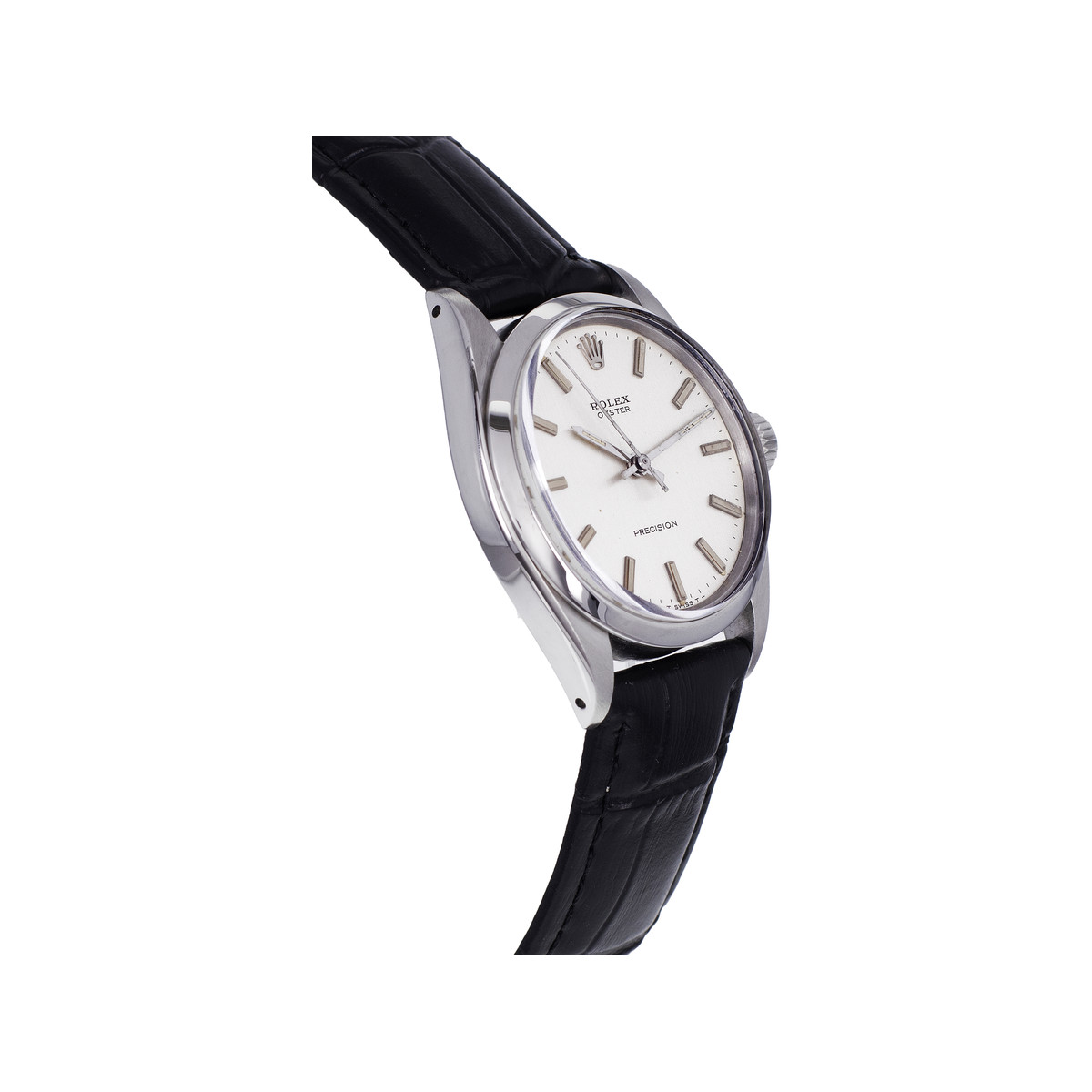 Montre d'occasion ROLEX Oyster Precision homme mécanique bracelet cuir - vue 2