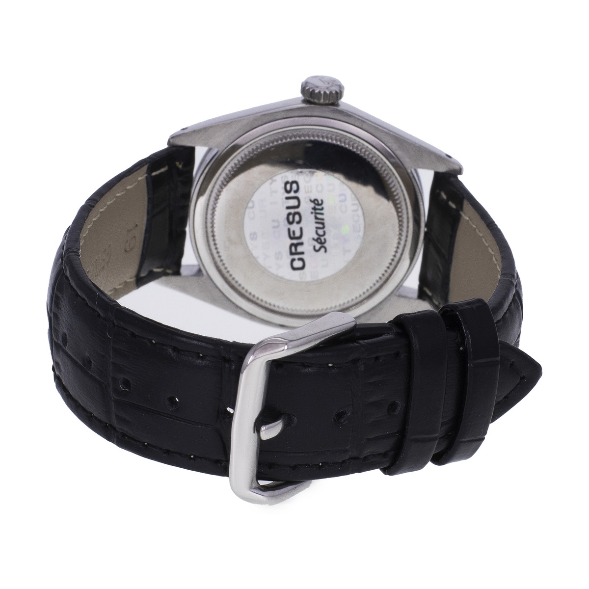 Montre d'occasion ROLEX Oyster Precision homme mécanique bracelet cuir - vue 3
