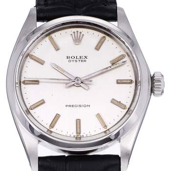 Montre d'occasion ROLEX Oyster Precision homme mécanique bracelet cuir