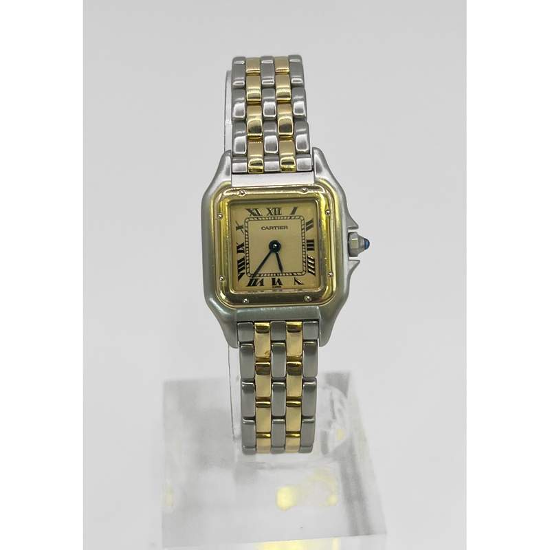Montre d'occasion CARTIER Panthère Petit Modèle femme quartz bracelet or jaune 750/000 et acier - vue 1