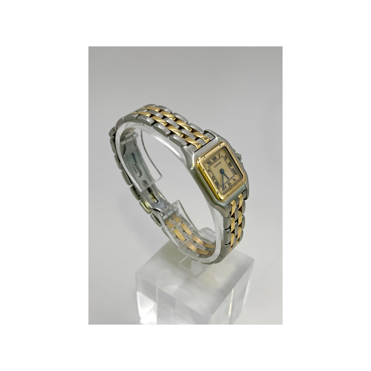 Montre d'occasion CARTIER Panthère Petit Modèle femme quartz bracelet or jaune 750/000 et acier - vue 2