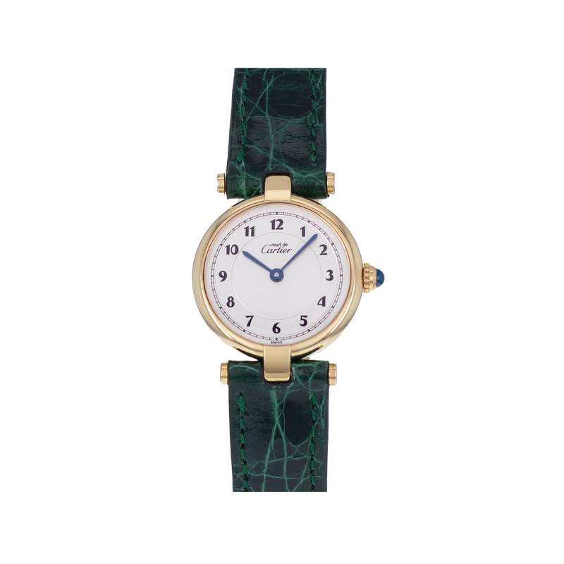 Montre d'occasion CARTIER Must Vermeil femme quartz bracelet cuir cresus - vue 1