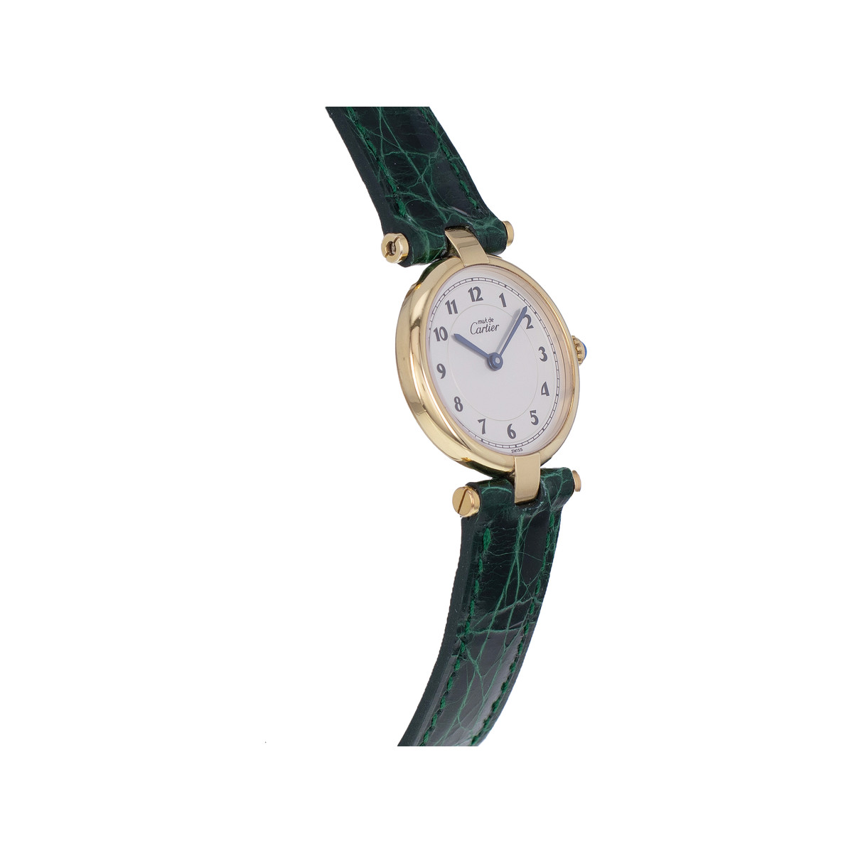 Montre d'occasion CARTIER Must Vermeil femme quartz bracelet cuir cresus - vue 2