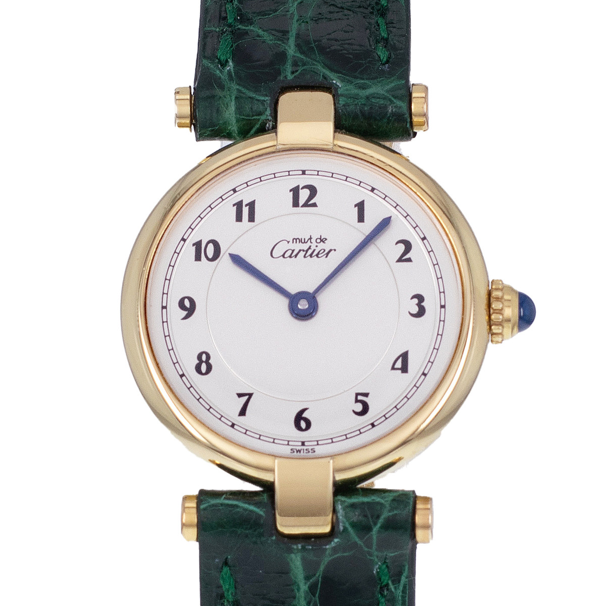 Montre d'occasion CARTIER Must Vermeil femme quartz bracelet cuir cresus - vue D1