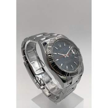 Montre d'occasion ROLEX DateJust Turn-O-Graph mixte mouvement automatique certifié (cosc) bracelet acier