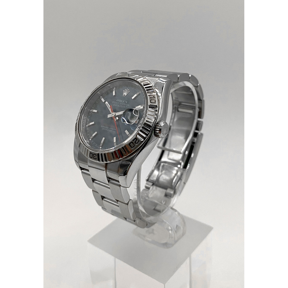 Montre d'occasion ROLEX DateJust Turn-O-Graph mixte mouvement automatique certifié (cosc) bracelet acier - vue D2