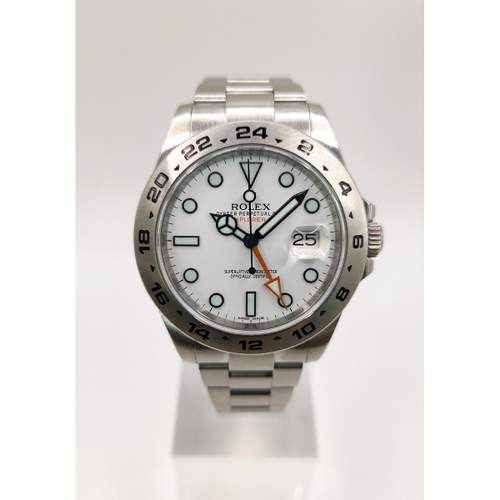 Montre d'occasion ROLEX Explorer II homme mouvement automatique certifié (cosc) bracelet acier