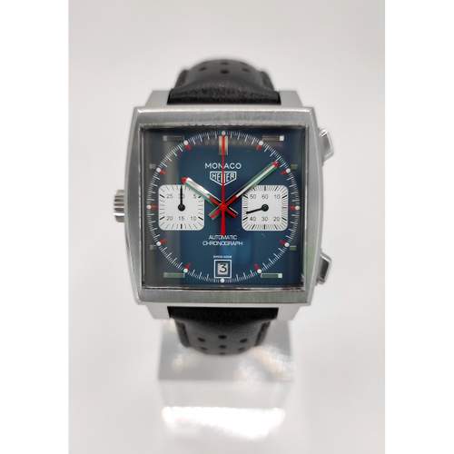 Montre d'occasion TAG HEUER Monaco Steve McQueen homme automatique bracelet cuir cresus