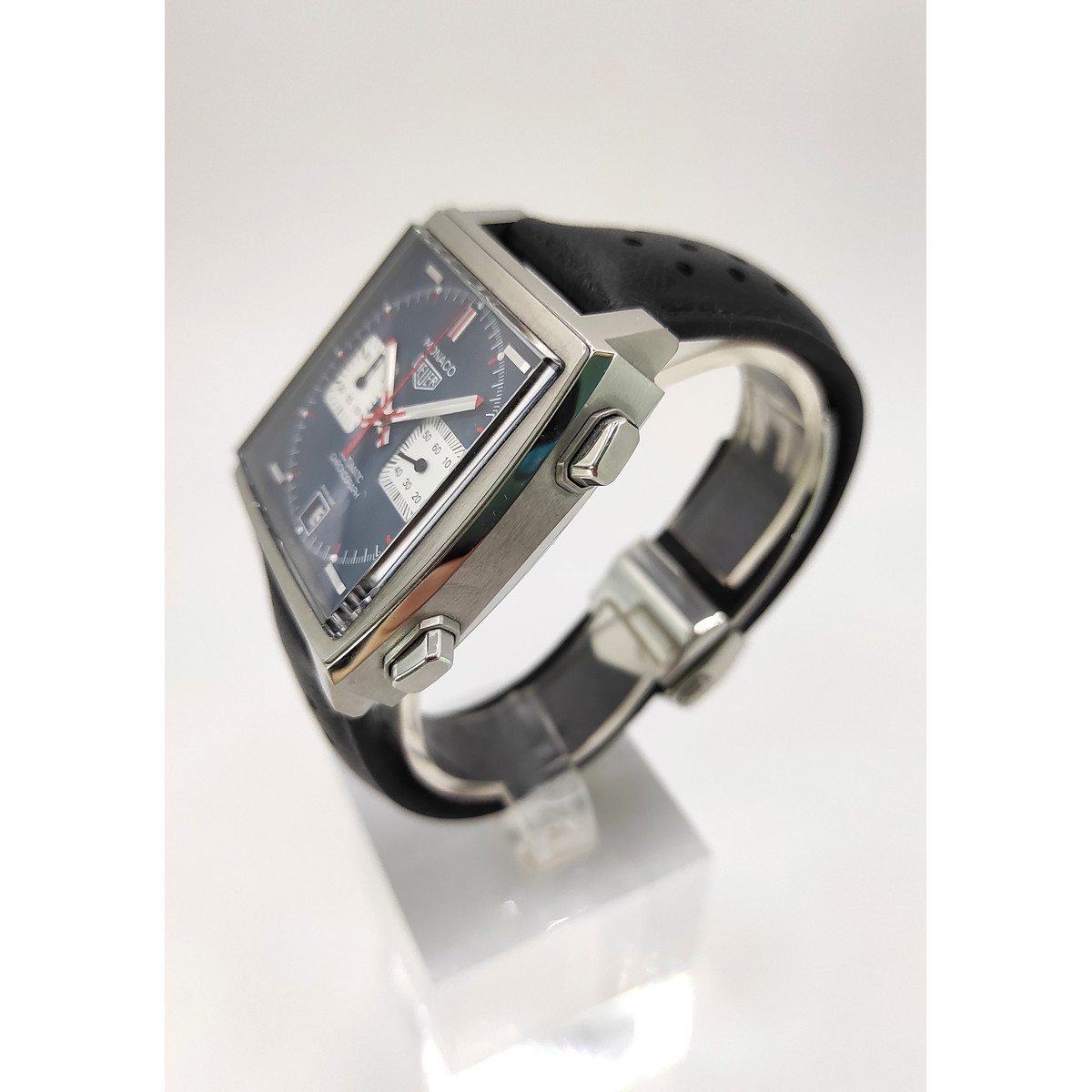Montre d'occasion TAG HEUER Monaco Steve McQueen homme automatique bracelet cuir cresus - vue D2