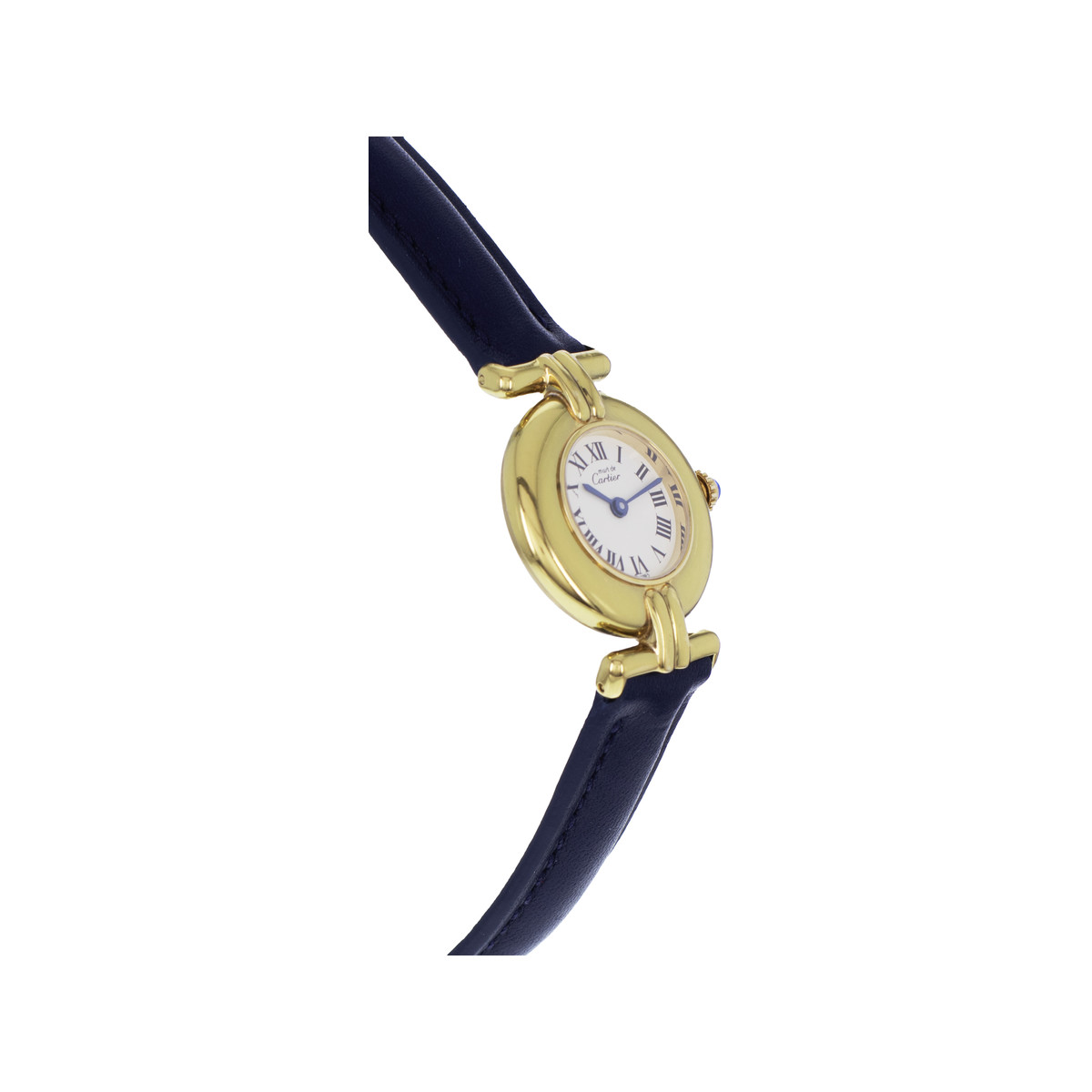 Montre d'occasion CARTIER Must Vermeil femme quartz bracelet cuir d'origine - vue 2