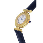 Montre d'occasion CARTIER Must Vermeil femme quartz bracelet cuir d'origine - vue D2