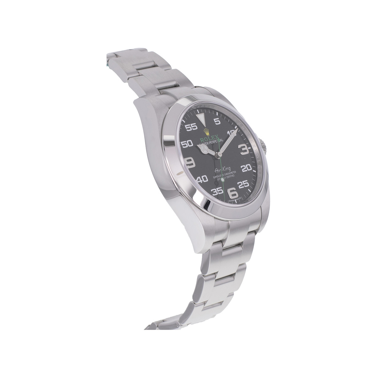 Montre d'occasion ROLEX Air King homme mouvement automatique certifié (cosc) bracelet acier - vue 2