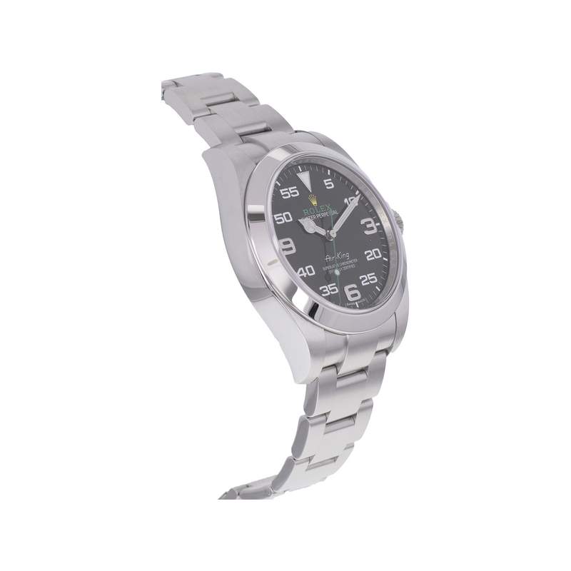 Montre d'occasion ROLEX Air King homme mouvement automatique certifié (cosc) bracelet acier - vue 2