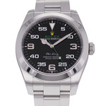 Montre d'occasion ROLEX Air King homme mouvement automatique certifié (cosc) bracelet acier - vue D1