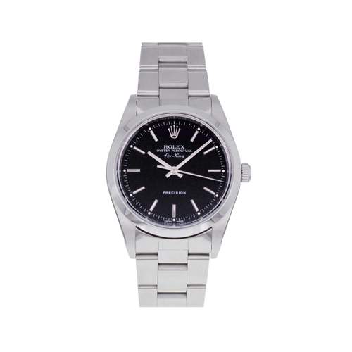 Montre d'occasion ROLEX Air King homme mouvement automatique certifié (cosc) bracelet acier