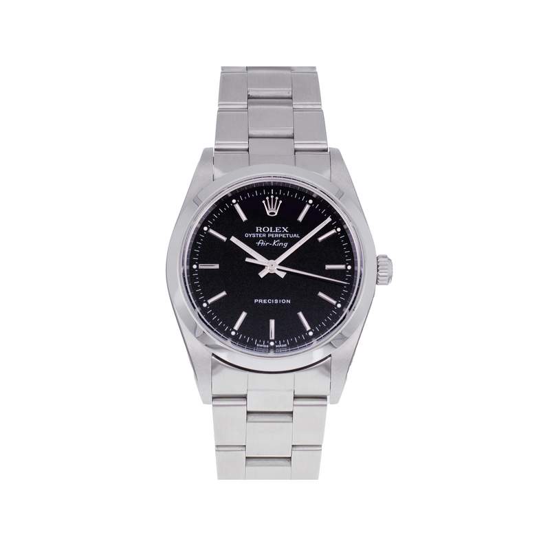 Montre d'occasion ROLEX Air King homme mouvement automatique certifié (cosc) bracelet acier - vue 1