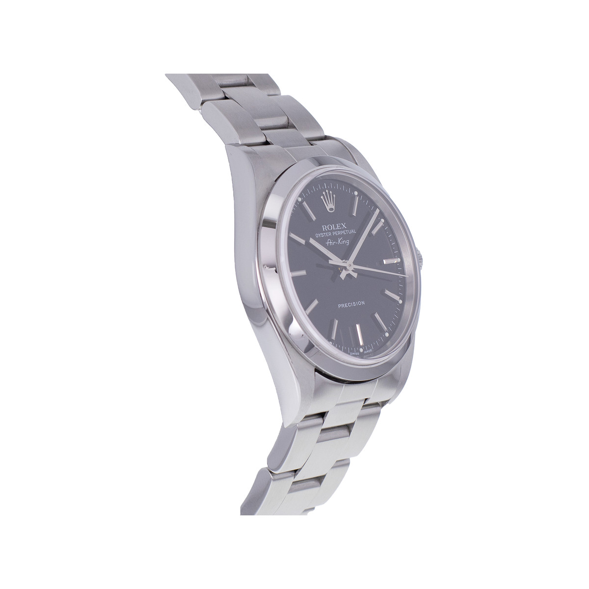 Montre d'occasion ROLEX Air King homme mouvement automatique certifié (cosc) bracelet acier - vue 2