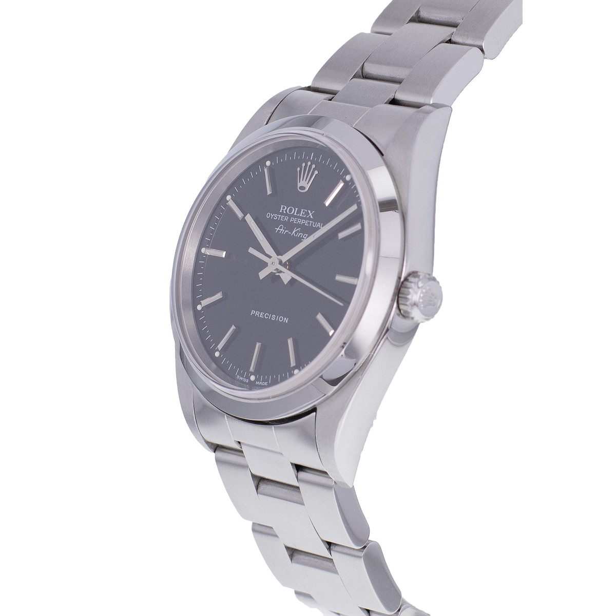 Montre d'occasion ROLEX Air King homme mouvement automatique certifié (cosc) bracelet acier - vue D2