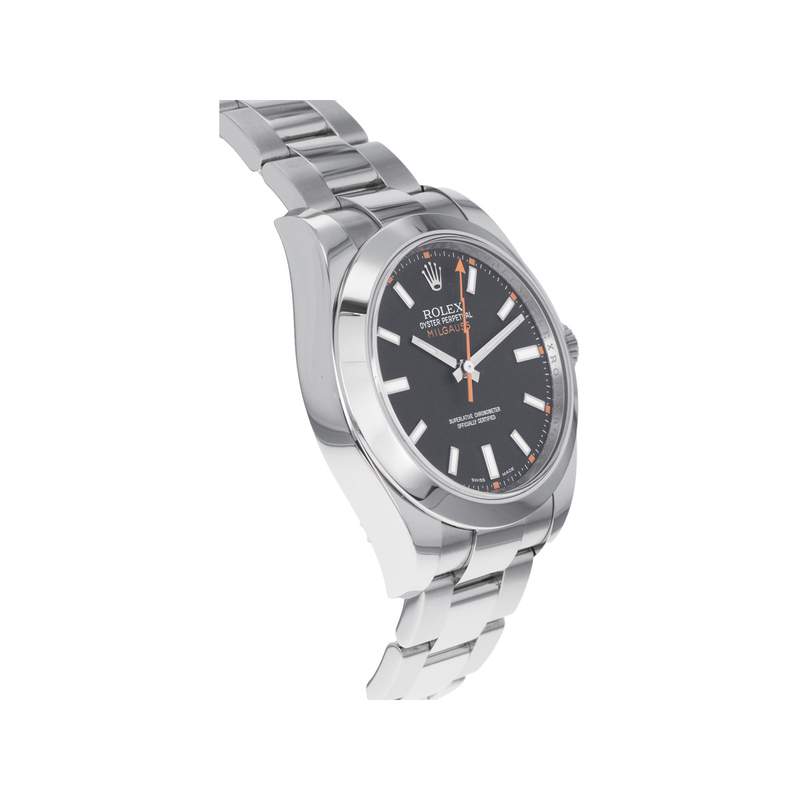 Montre d'occasion ROLEX Milgauss homme mouvement automatique certifié (cosc) bracelet acier - vue 2