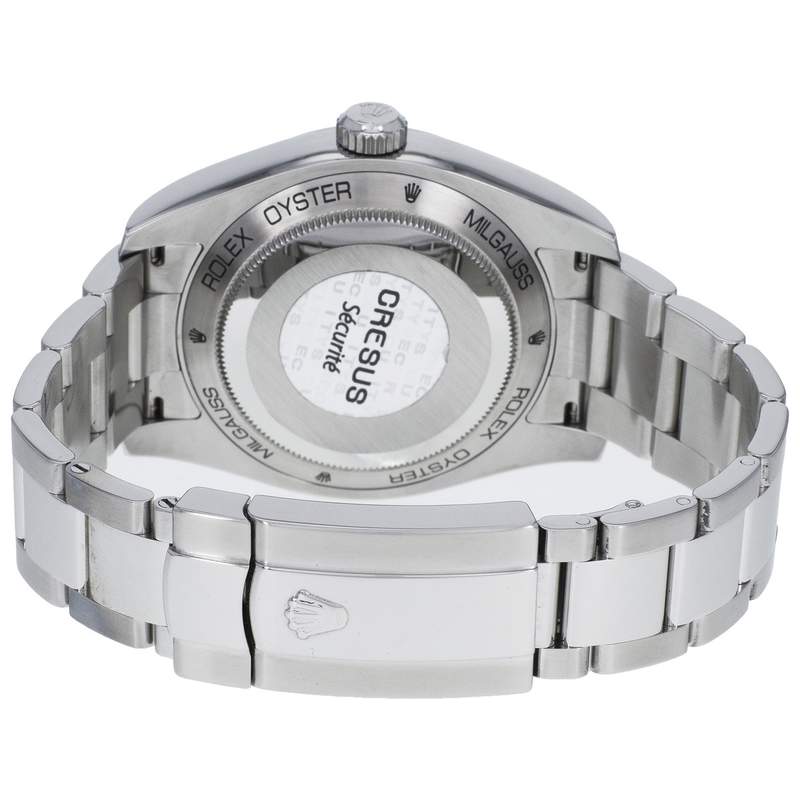 Montre d'occasion ROLEX Milgauss homme mouvement automatique certifié (cosc) bracelet acier - vue 3