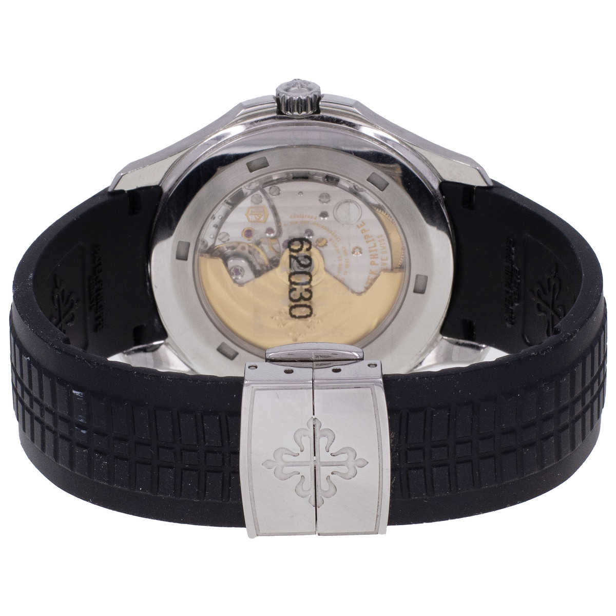 Montre d'occasion PATEK PHILIPPE Aquanaut homme mouvement automatique certifié (cosc) bracelet caoutchouc - vue 3