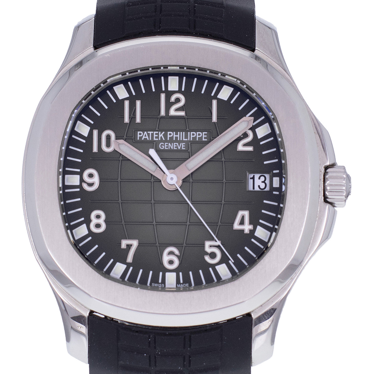 Montre d'occasion PATEK PHILIPPE Aquanaut homme mouvement automatique certifié (cosc) bracelet caoutchouc - vue D1