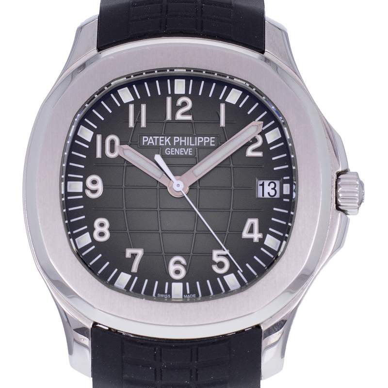 Montre d'occasion PATEK PHILIPPE Aquanaut homme mouvement automatique certifié (cosc) bracelet caoutchouc - vue D1