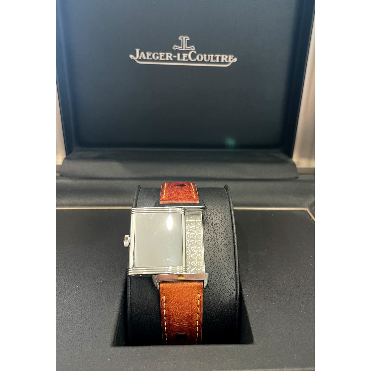Montre d'occasion JAEGER LECOULTRE Reverso Classique Mécanique homme mécanique bracelet cuir d'origine - vue D1