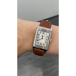 Montre d'occasion JAEGER LECOULTRE Reverso Classique Mécanique homme mécanique bracelet cuir d'origine - vue porté 2