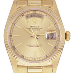 Montre d'occasion ROLEX Day-Date Or jaune mixte automatique bracelet or jaune 750/000 - vue D1