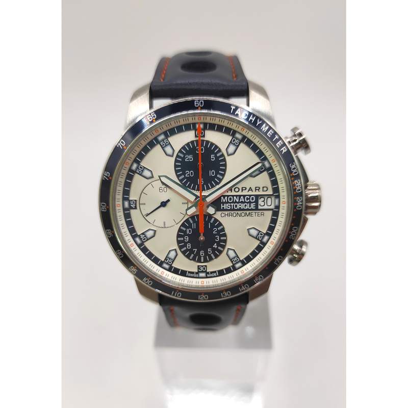 Montre d'occasion CHOPARD Grand Prix de Monaco Historique homme mouvement automatique certifié (cosc) bracelet cuir d'origine - vue 1